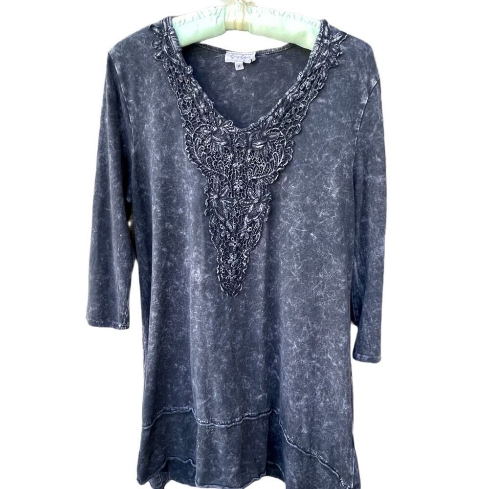 Cover Charge size M boho Goth 100% cotton mineral washed tunic.